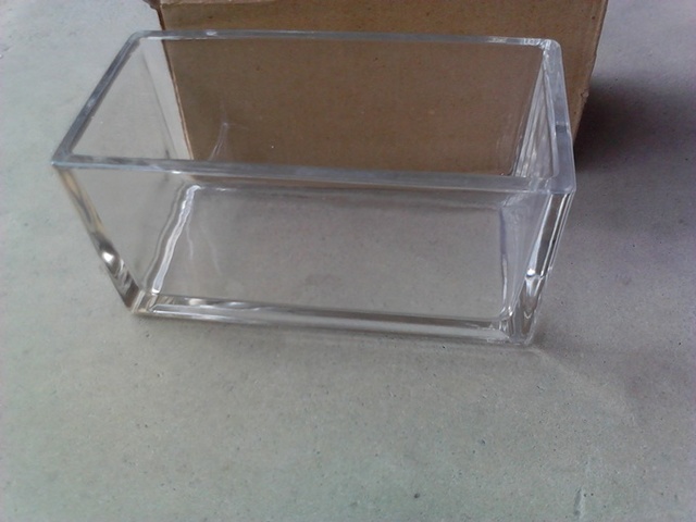 6X Wedding Clear Glass Cube Vase 20x10x10cm